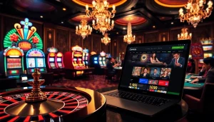 Vivez l'excitation du casino en ligne France avec des joueurs appréciant des jeux classiques dans des décors luxueux.
