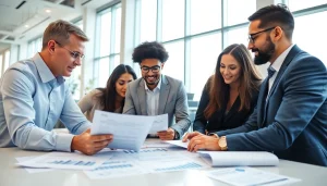 Professional team collaborating on Corporate Tax Services in UAE in a modern office setting