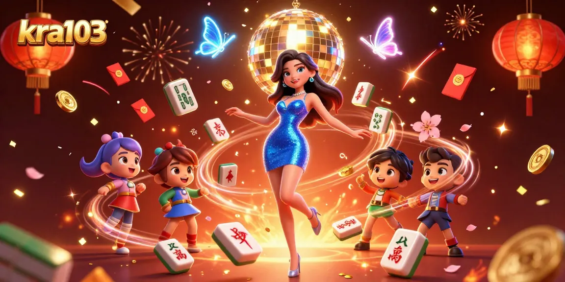 Engage with kra103 in a vibrant casino atmosphere filled with dynamic dance and festive elements.
