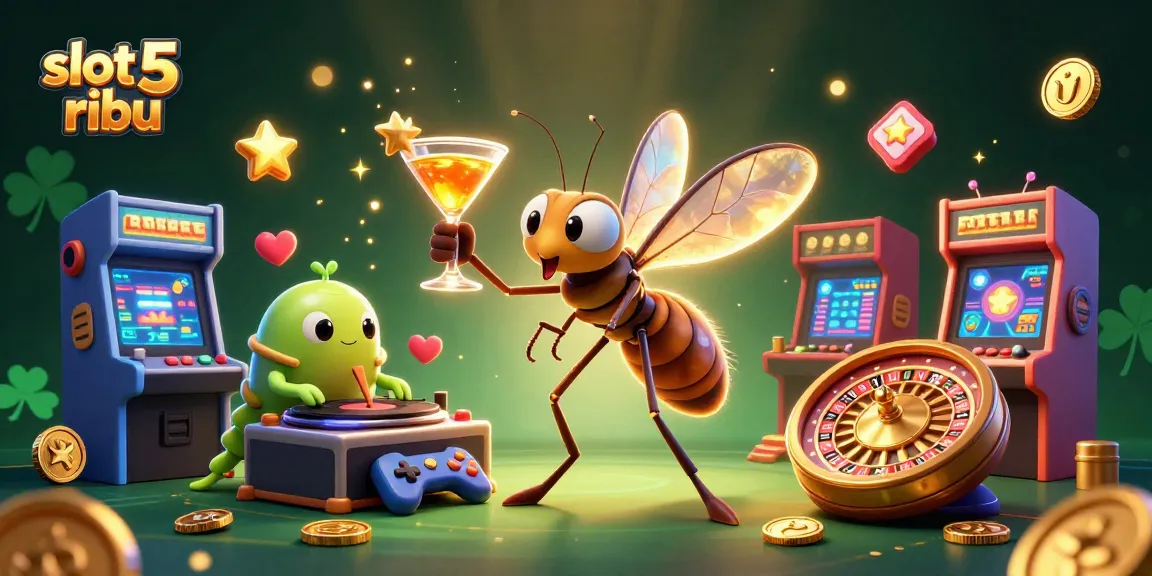 Experience thrilling slot 5 ribu action with vibrant 3D casino scene showcasing excitement.