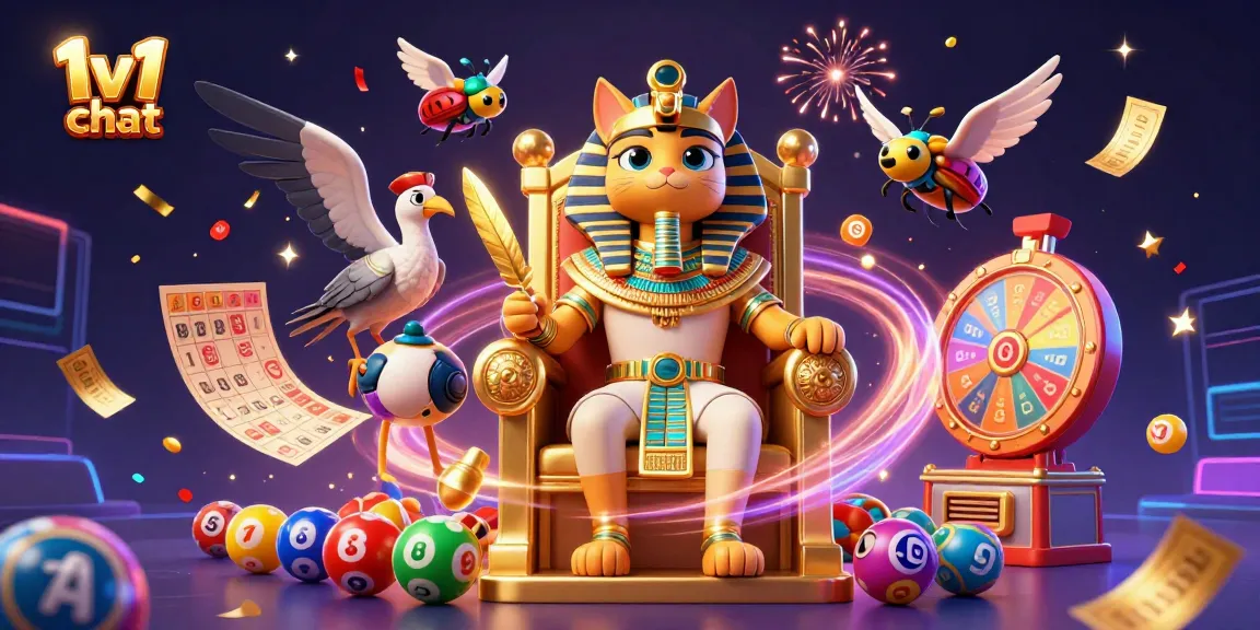 Engage in thrilling 1v1 chat experiences with animated Egyptian characters and dynamic casino elements.