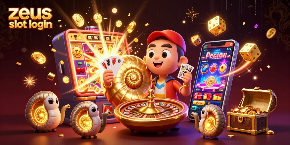 Spin to win with zeus slot login featuring a vibrant 3D scene of giant nautilus and jackpot elements.