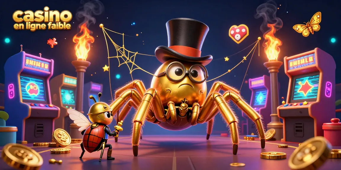 Joue sur un casino en ligne fiable avec une scène dynamique et colorée illustrant une araignée et un chevalier.