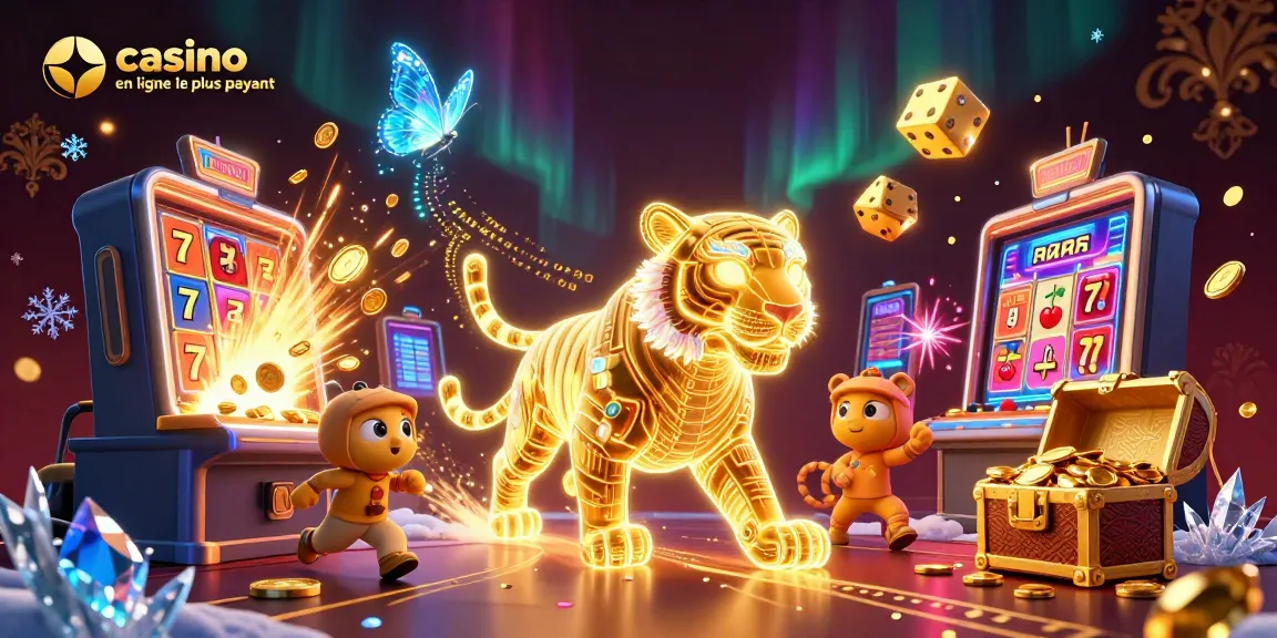 Découvrez le casino en ligne le plus payant avec un tigre doré et des machines à sous éclatantes.