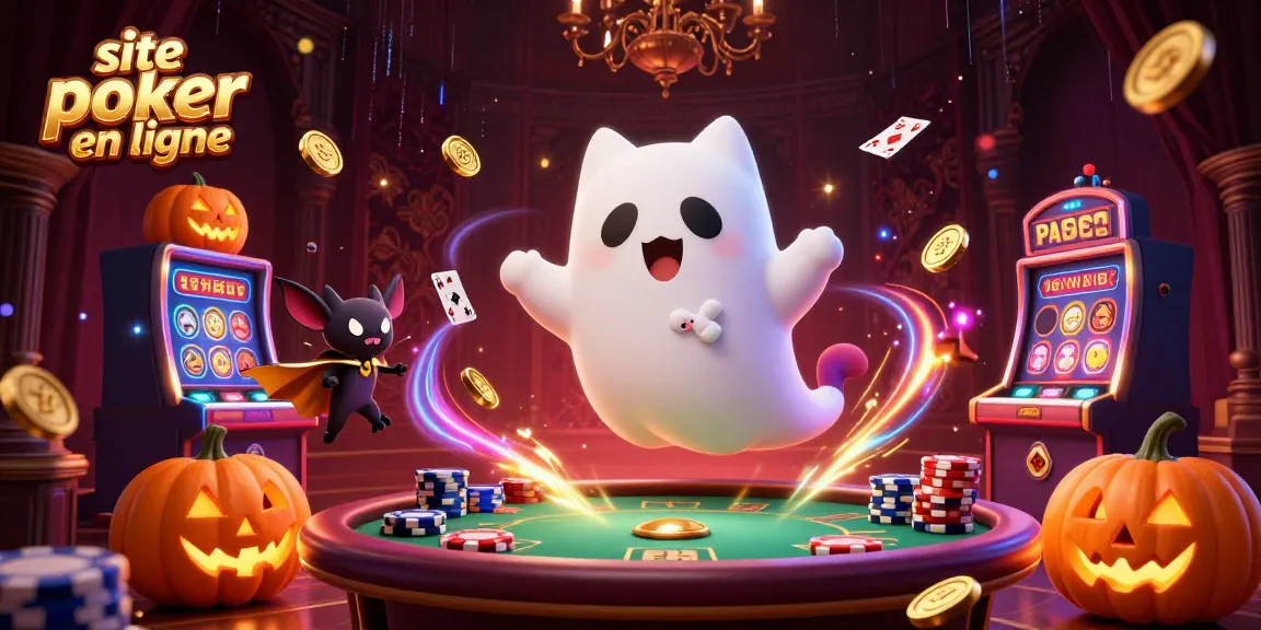 Vivez l'expérience des jeux de poker en ligne avec ce chat fantôme animant un casino.