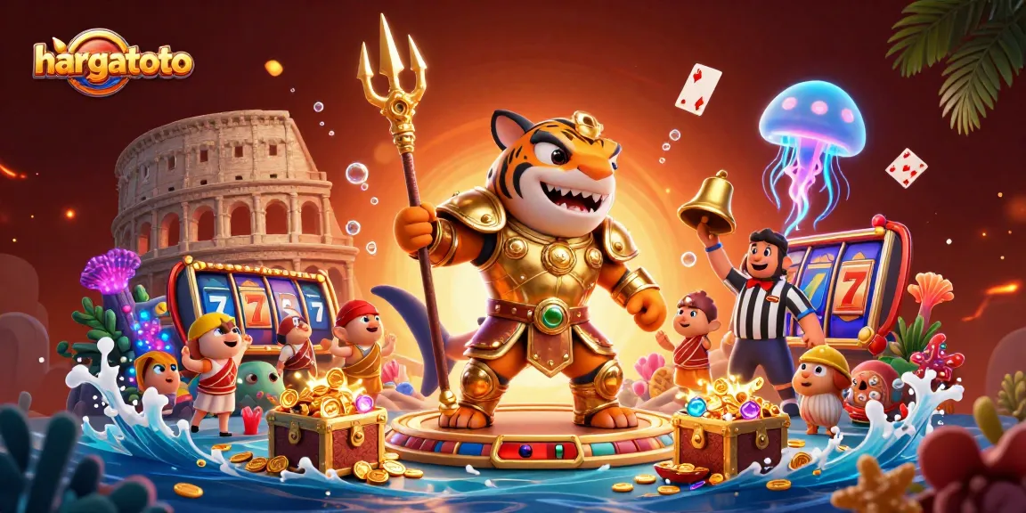 Engage with hargatoto's thrilling underwater casino adventure featuring vibrant characters and dynamic game elements.