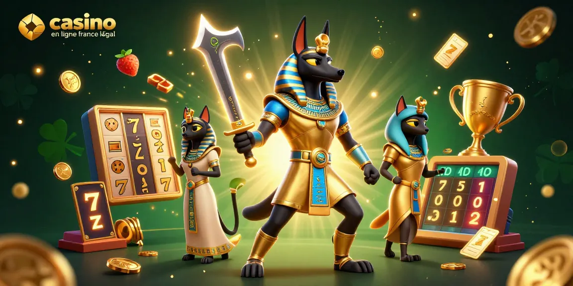 Jouer sur un casino en ligne France légal avec des éléments de machine à sous et des symboles de jackpot