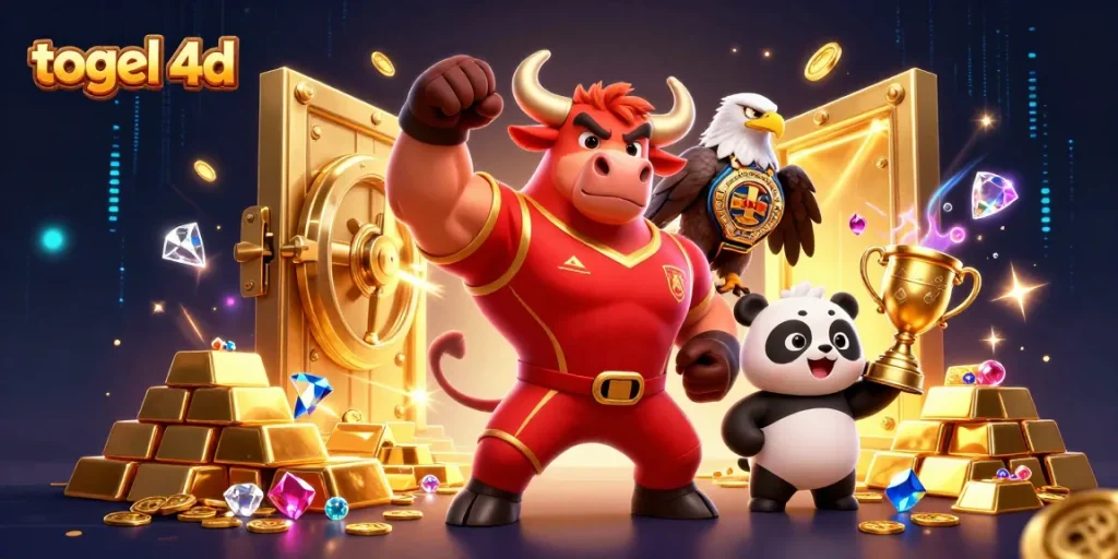 Experience thrilling togel 4d gameplay with victory characters and vibrant 3D casino elements
