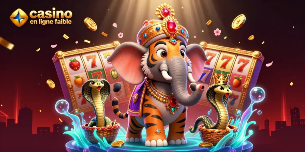 Gagnez des jackpots avec des jeux de casino en ligne fiables et lumineux dans cette illustration.