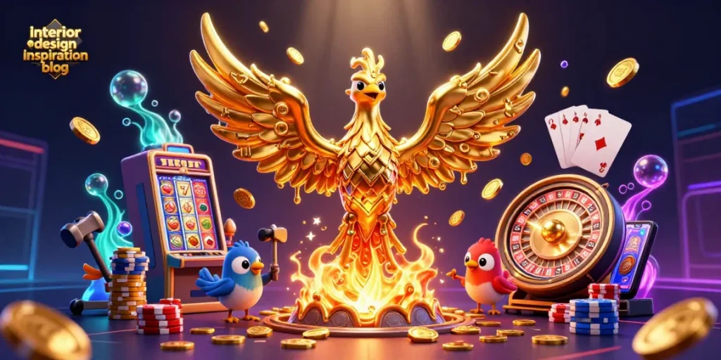 Engage with the dynamic interior design inspiration blog showcasing vibrant casino elements.