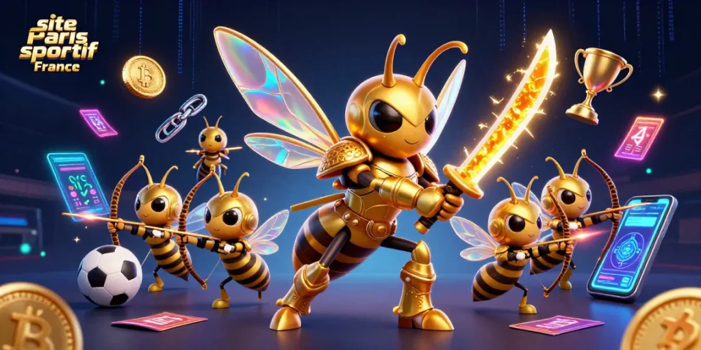 Pariez sur le site paris sportif France avec une illustration dynamique de personnages 3D captivants.